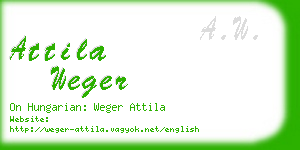 attila weger business card
